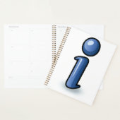 Symbole d'icône d'information Bleu Glossy (Devant avec enveloppe)