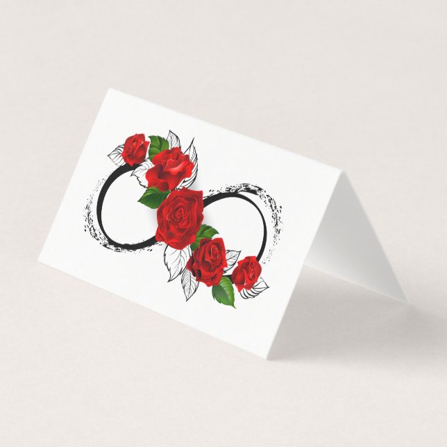 Symbole d'infini avec les roses rouges (Front)