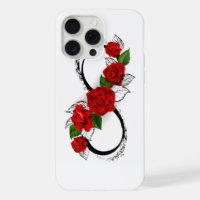 Symbole d'infini avec les roses rouges