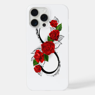 Symbole d'infini avec les roses rouges