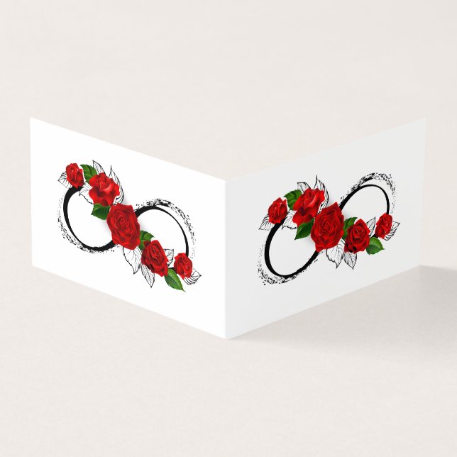 Symbole d'infini avec les roses rouges (Outside)