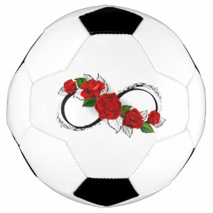 Symbole d'infini avec les roses rouges