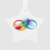 Symbole d'infini avec plume arc-en-ciel (dos)