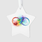Symbole d'infini avec plume arc-en-ciel (devant)
