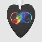 Symbole d'infini avec plume arc-en-ciel (devant)