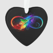 Symbole d'infini avec plume arc-en-ciel (dos)