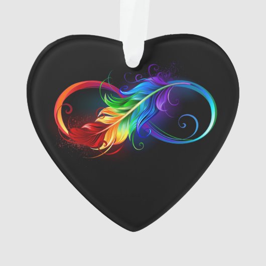 Symbole d'infini avec plume arc-en-ciel (dos)