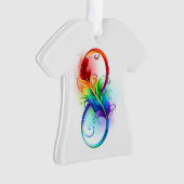 Symbole d'infini avec plume arc-en-ciel (devant)