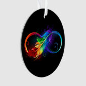 Symbole d'infini avec plume arc-en-ciel (devant)