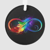 Symbole d'infini avec plume arc-en-ciel (dos)