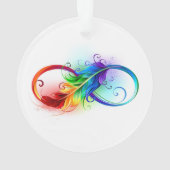 Symbole d'infini avec plume arc-en-ciel (dos)