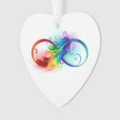 Symbole d'infini avec plume arc-en-ciel (devant)
