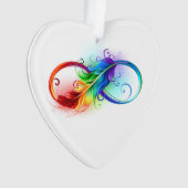 Symbole d'infini avec plume arc-en-ciel (devant)