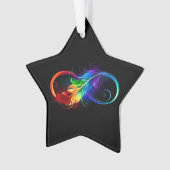 Symbole d'infini avec plume arc-en-ciel (devant)