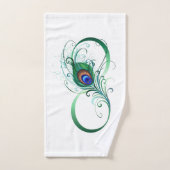 Symbole d'infini avec plume de paon (Serviette à main)