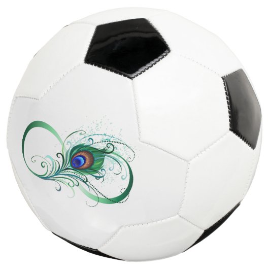 Symbole d'infini avec plume de paon (3/4)