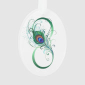 Symbole d'infini avec plume de paon (dos)