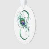 Symbole d'infini avec plume de paon (devant)