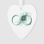 Symbole d'infini avec plume de paon (devant)