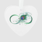 Symbole d'infini avec plume de paon (dos)