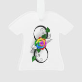 Symbole d'infini avec Rose arc-en-ciel (dos)