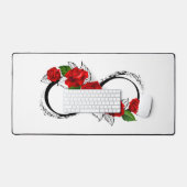 Symbole d'infini avec roses rouges (Clavier et souris)