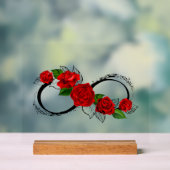Symbole d'infini avec roses rouges (Neutre)