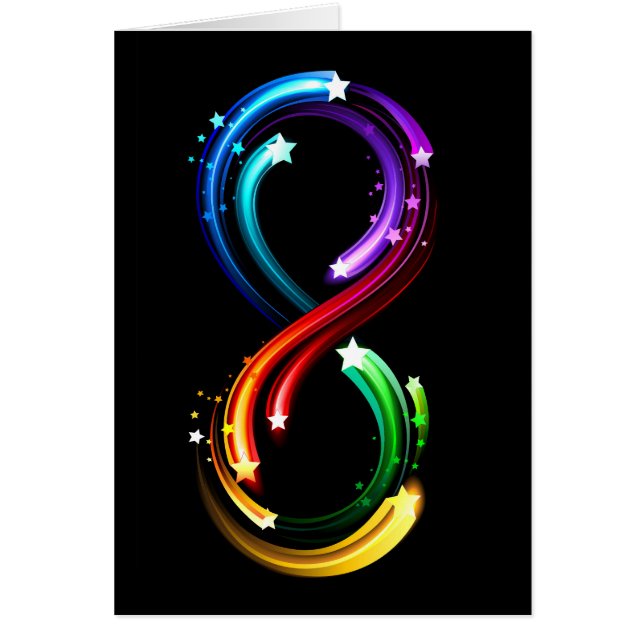 Symbole d'infini de comètes arc-en-ciel (Devant)