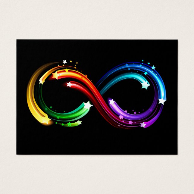 Symbole d'infini de comètes arc-en-ciel (Devant)