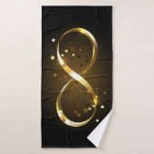 Symbole d'infini doré (Serviette de bain)
