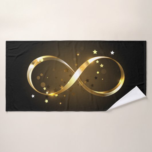 Symbole d'infini doré (Serviette de bain)