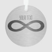 Symbole d'infini sur la texture métallique de Faux (dos)