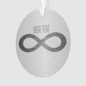 Symbole d'infini sur la texture métallique de Faux (devant)