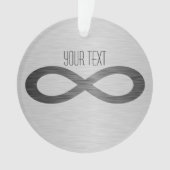 Symbole d'infini sur la texture métallique de Faux (devant)