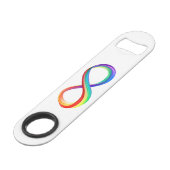 Symbole d'infinité arc-en-ciel stratifié (Dos Angle)