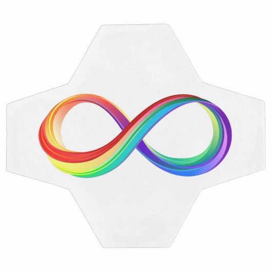 Symbole d'infinité arc-en-ciel stratifié (Plat)