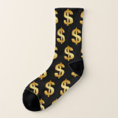 Symbole Dollar Chaussettes Gold Black (Gauche - extérieur)