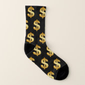 Symbole Dollar Chaussettes Gold Black (Gauche intérieur)