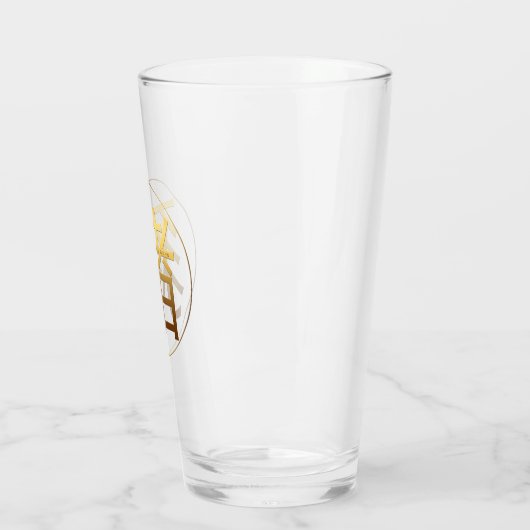 Symbole d'or Cochon chinois Nouvel An 2019 Verre (Gauche)