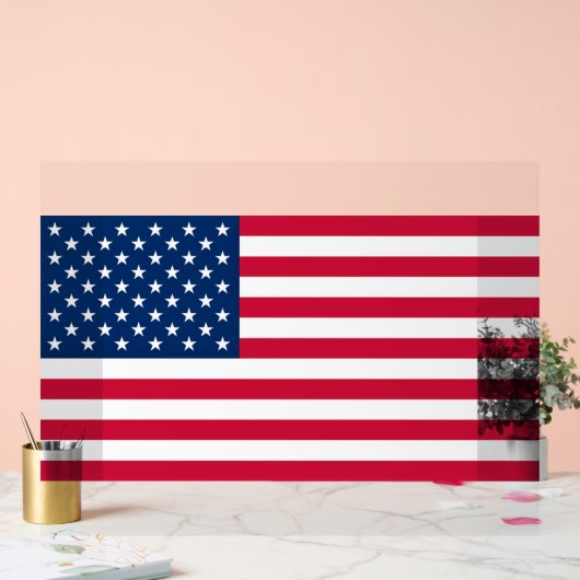 SYMBOLE Drapeau ACrylique USA Patriotique (Mariage)