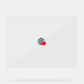 Symbole du coeur rouge créé avec des lignes lisses (Recto)