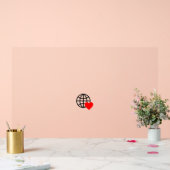 Symbole du coeur rouge créé avec des lignes lisses (Mariage)