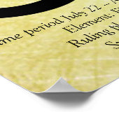 Symbole du Leo Horoscope Poster Or et Noir (Coin)