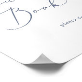 Symbole du livre d'or Dusty Blue Calligraphy (Coin)