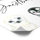 Symbole du livre d'or Little Arctic Baby shower (Coin)