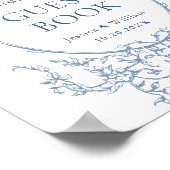 Symbole du livre d'or victorien Ornate Dusty Blue (Coin)