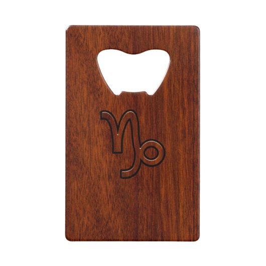 Symbole du Zodiac Capricorn en Mahogany Style prin (Devant)