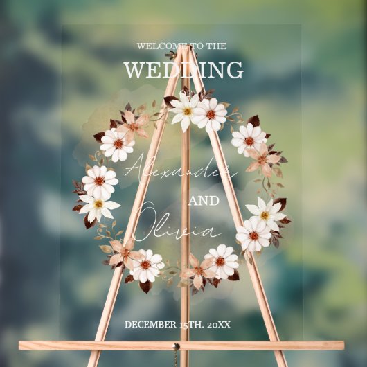 SYMBOLE Élégant Mariage Floral | Police de script (Neutre)