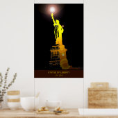 Symbole emblématique : Affiche de voyage Statue de (Cuisine)