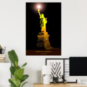 Symbole emblématique : Affiche de voyage Statue de (Bureau à domicile)